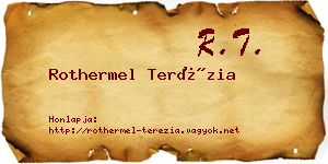 Rothermel Terézia névjegykártya